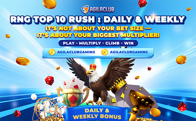 Agila Club RNG Top 10 Rush Daily and Weekly Bonus Philippines
